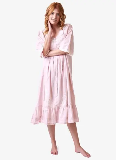 Christina Pink Cotton Nightgown